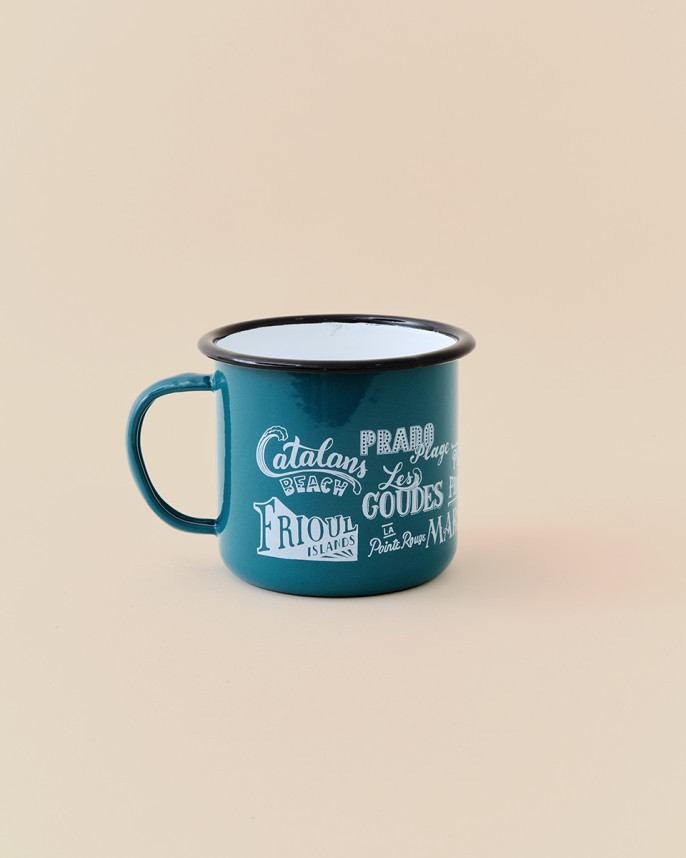 Mug en métal émaillé Marseille à fond la caisse