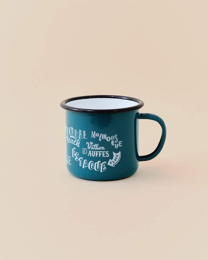 Mug en métal émaillé Marseille à fond la caisse