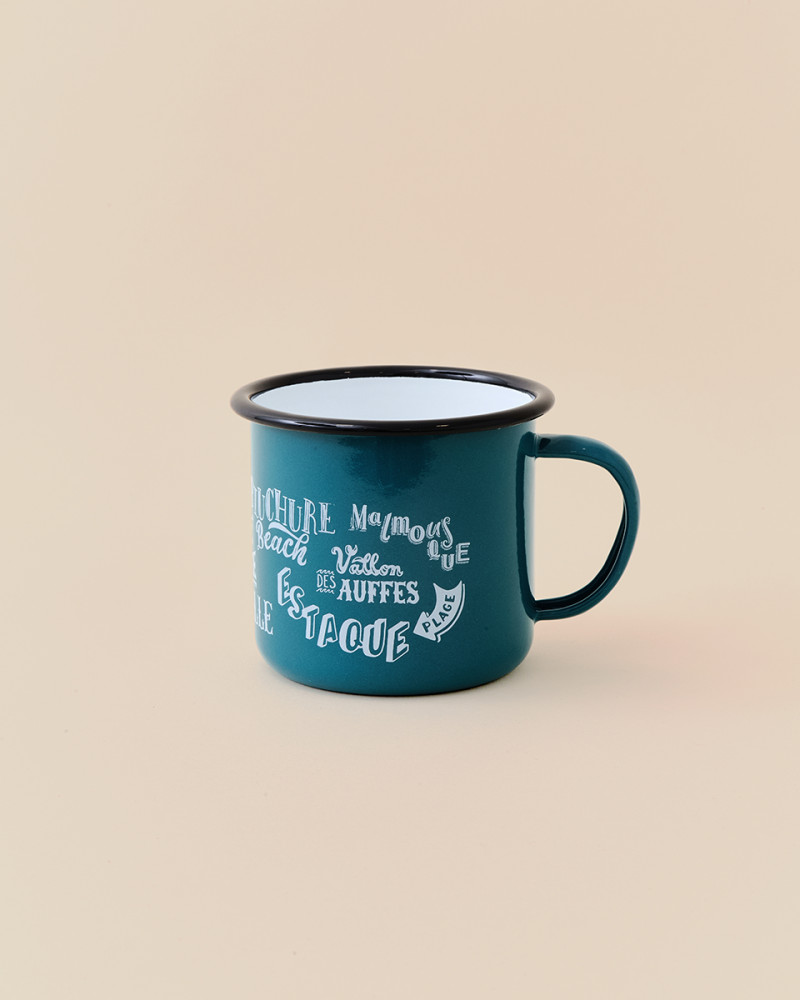 Mug en métal émaillé Marseille à fond la caisse
