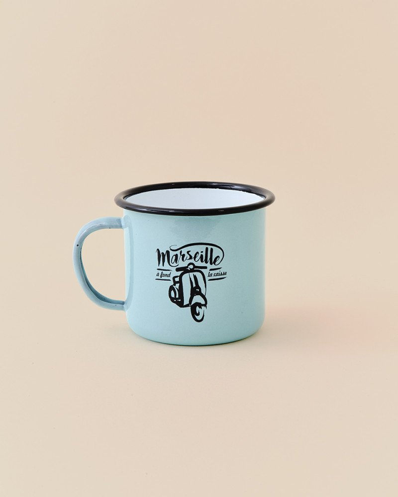 MUG ÉMAILLÉ À FOND LA CAISSE
