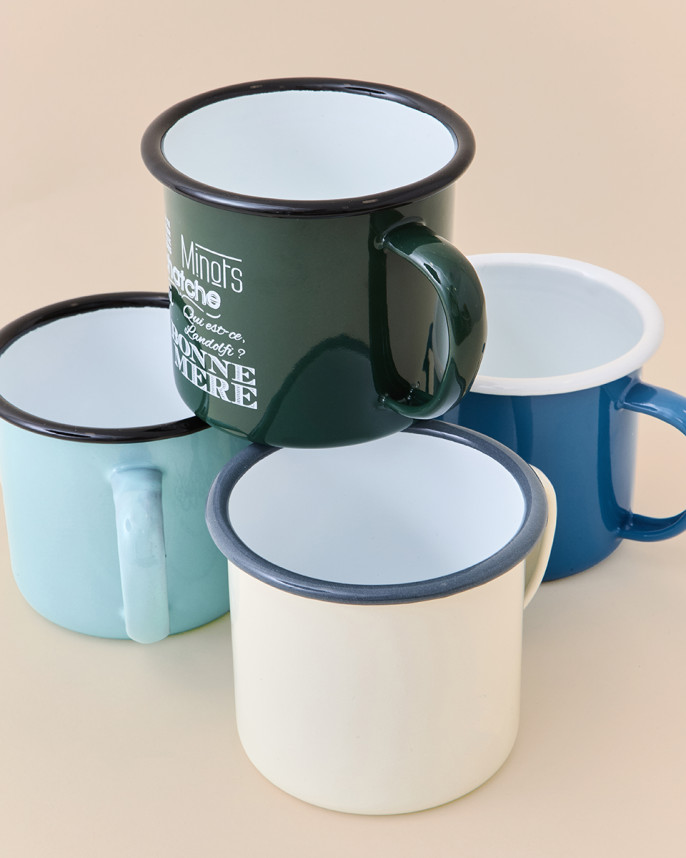 MUG ÉMAILLÉ À FOND LA CAISSE
