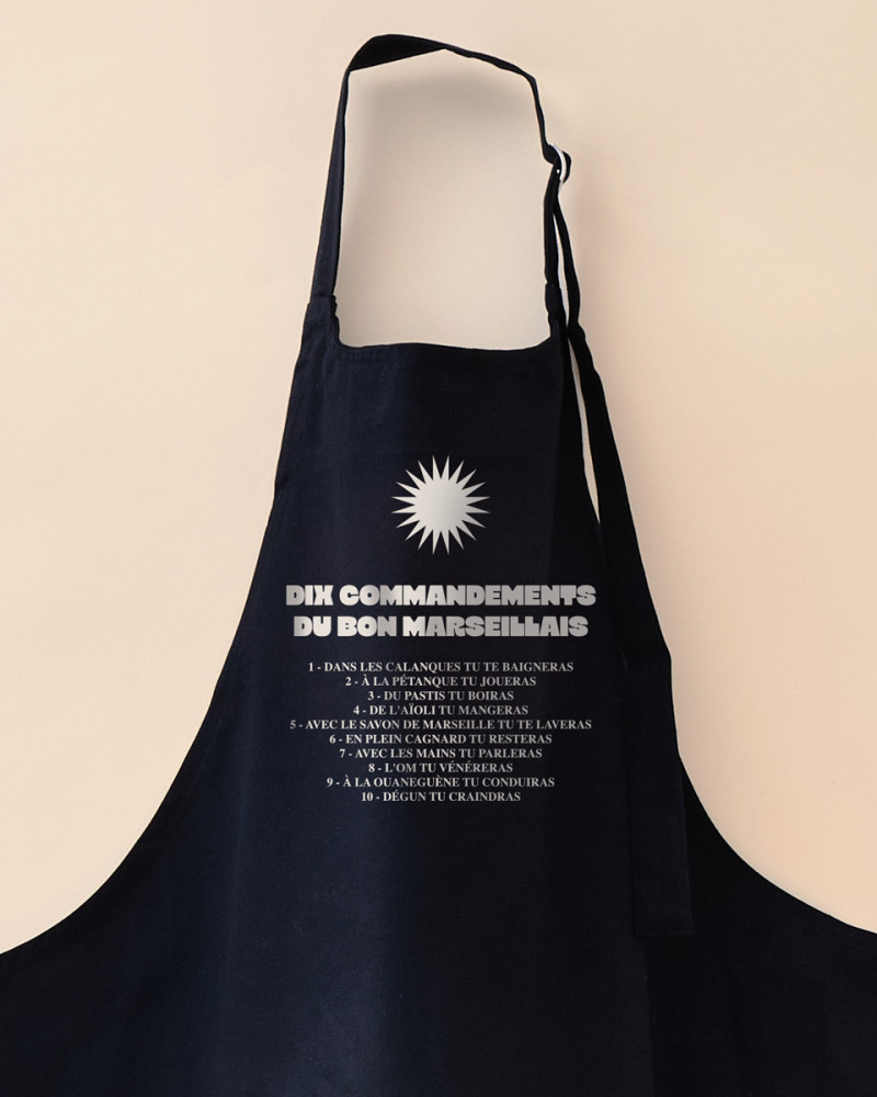 TABLIER 10 COMMANDEMENTS DU MARSEILLAIS