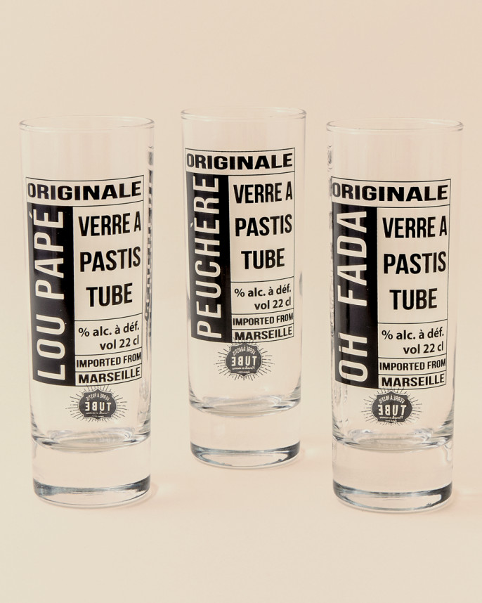 VERRES À PASTIS TUBE