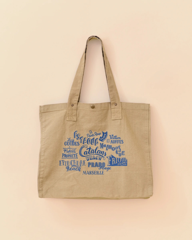 Sac cabas des plages de marseille
